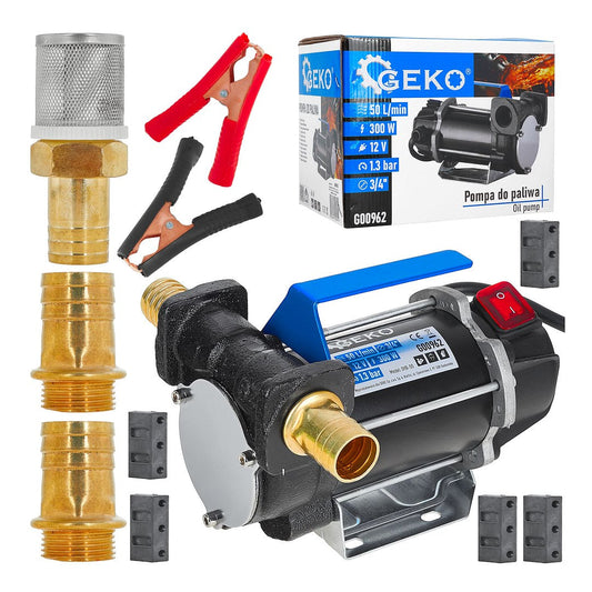 Pompa transfer combustibil diesel, 12 V, 300 W, Geko G00962