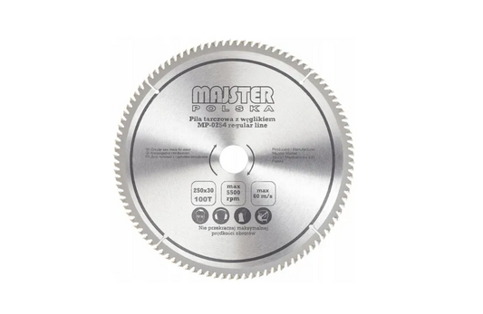 Panza fierastrau pentru lemn, 250 x 30 x 100 T, Majster Polska MP0254