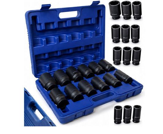 Set chei tubulare de impact, 24-41 mm, 3 / 4", Cr-V, 12 bucati, Ondragon OD9226