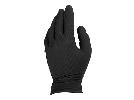 Manusi de protectie din nitril Solid Grip, negru, marimea XL, 50 bucati, Geko G75200-XL