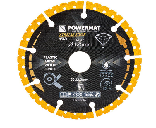 Disc diamantat universal  PM-TDCS-1252T, 125 mm, Powermat PM1421