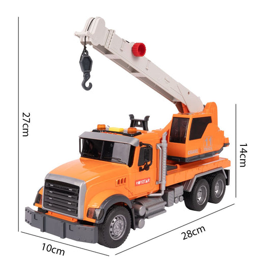 Macara de jucarie pentru copii, rotire 360 de grade, lumini intermitente si sunete realiste, scara 1:14, MalPlay 113599