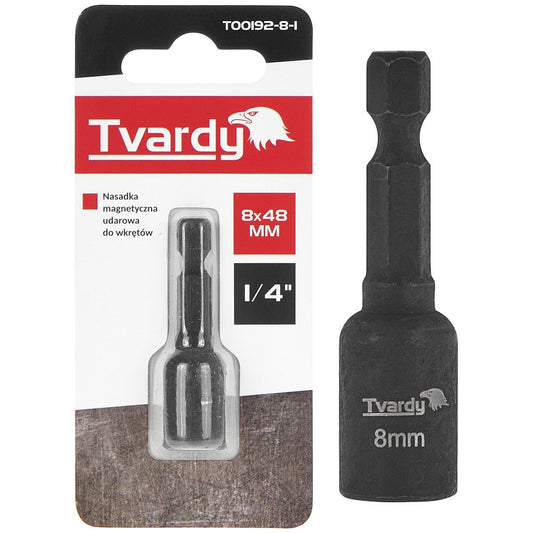 Adaptor magnetic de impact 8 mm x 48 mm, 1 / 4", Tvardy T00192-8-1