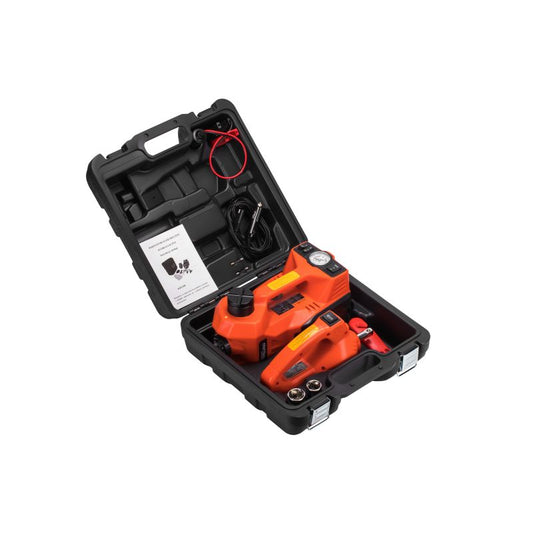 Cric auto hidraulic 12 V 5 T + chei pentru roti, Kraft&Dele KD1368