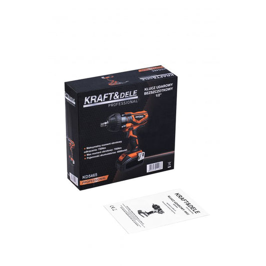Cheie electrica de impact cu acumulator, 21 V, 1 / 2", Kraft&Dele KD5465