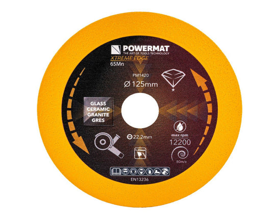Disc diamantat pentru gresie si ceramica PM-TDCS-1251T, 125 mm, Powermat PM1420