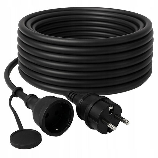 Cablu prelungitor pentru constructii / gradina, 10 m, 3 x 2.5 mm, negru, Ondragon OD010E