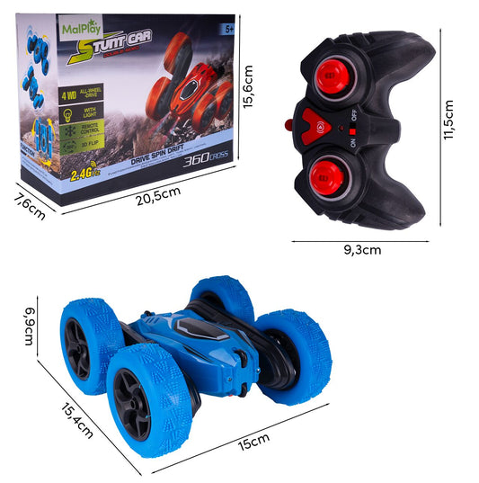 Masinuta Twister 360 LED cu telecomanda, MalPlay 111676
