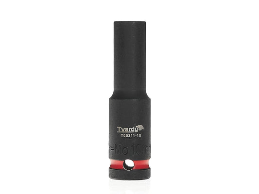 Cheie tubulara de impact lunga in 6 puncte 1 / 2", 10 mm, Cr-Mo, Tvardy T00211-10