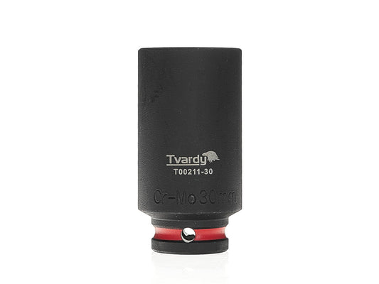 Cheie tubulara de impact lunga in 6 puncte 1 / 2", 30 mm, Cr-Mo, Tvardy T00211-30