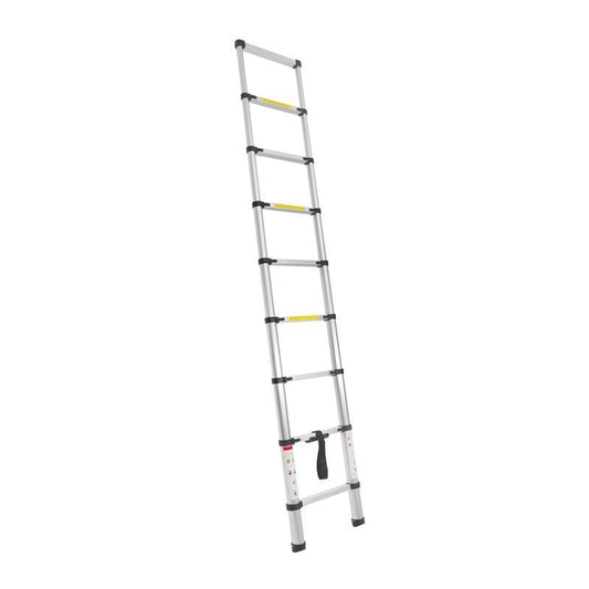 Scara din aluminiu cu 8 trepte, 2.6 m, capacitate maxima 150 kg, Kraft&Dele KD4072