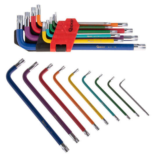 Set chei torx colorate T10-T50, 9 bucati, Geko G01709