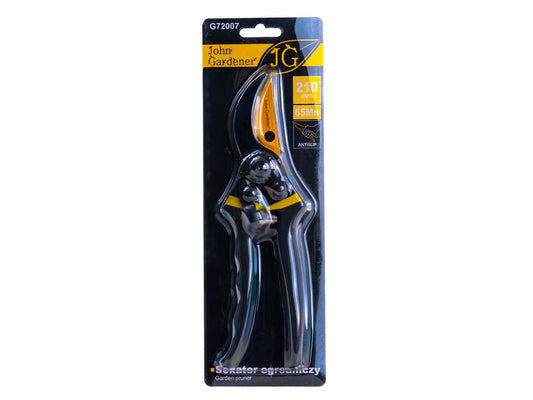 Foarfeca de gradina cu lama bypass, 210 mm, 65 Mn, maner antialunecare, Geko G72007