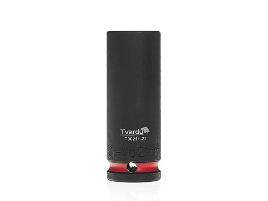 Cheie tubulara de impact lunga in 6 puncte 1 / 2", 21 mm, Cr-Mo, Tvardy T00211-21