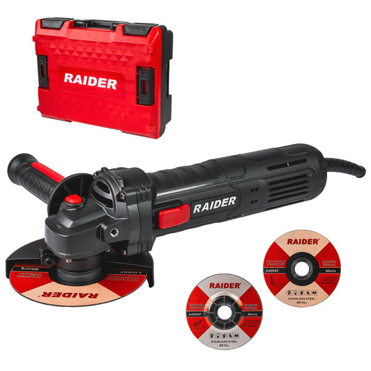 Polizor unghiular RDP-AG79 Black Edition, 125 mm, 900 W, Raider 020151