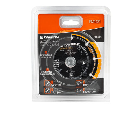 Disc diamantat universal  PM-TDCS-1252T, 125 mm, Powermat PM1421