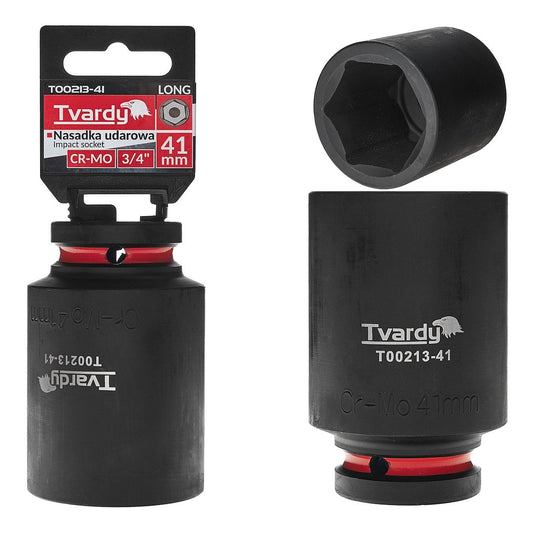 Cheie tubulara de impact in 6 puncte 3 / 4", 41 mm, Cr-Mo, Tvardy T00213-41
