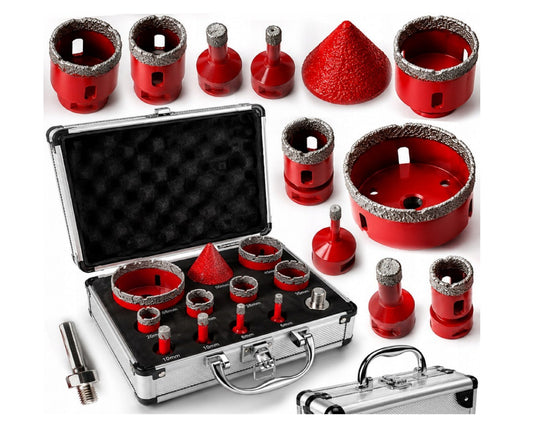 Set carote diamantate pentru gresie si portelan, M14, 6-68mm, 12 bucati, Ondragon OD9218