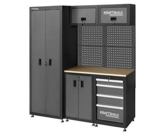 Set mobilier pentru atelier cu sertare si dulapuri, Kraft&Dele KD5862