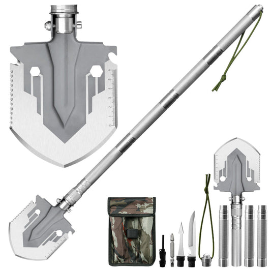 Lopata militara 16 in 1 pentru supravietuire, cutit, aprinzator de foc, satar, Lean 26576