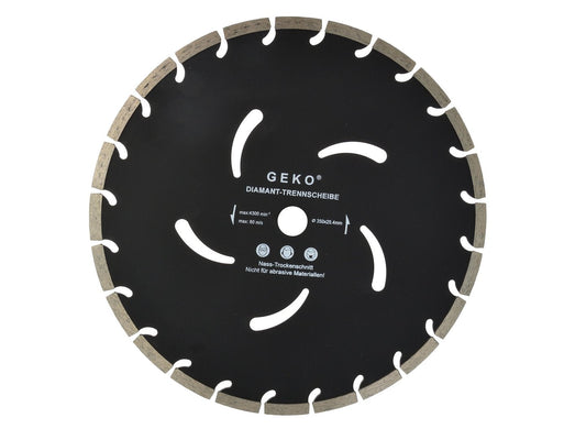 Disc diamantat negru, 350 x 10 x 25.4 mm, Geko G00297