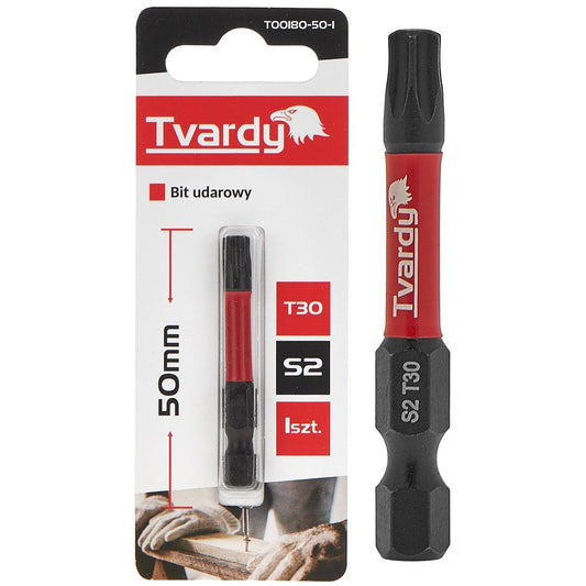 Bit de impact T30, 50 mm S2, Tvardy T00180-50-1