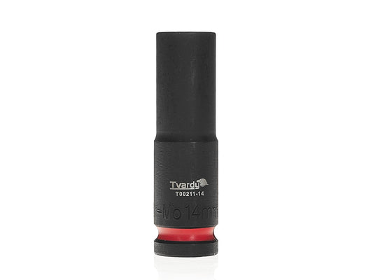 Cheie tubulara de impact lunga in 6 puncte 1 / 2", 14 mm, Cr-Mo, Tvardy T00211-14
