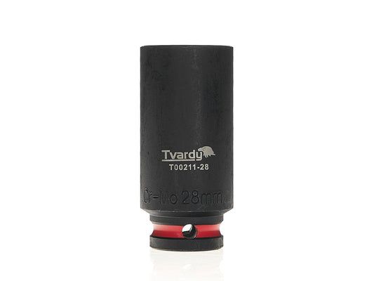 Cheie tubulara de impact lunga in 6 puncte 1 / 2", 28 mm, Cr-Mo, Tvardy T00211-28