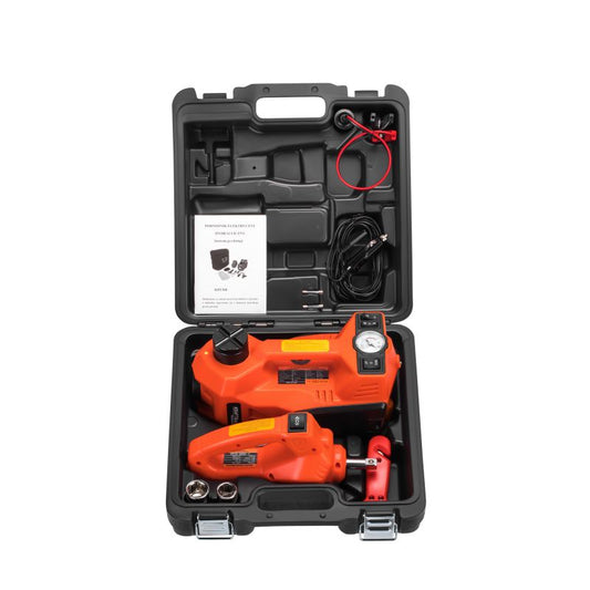 Cric auto hidraulic 12 V 5 T + chei pentru roti, Kraft&Dele KD1368