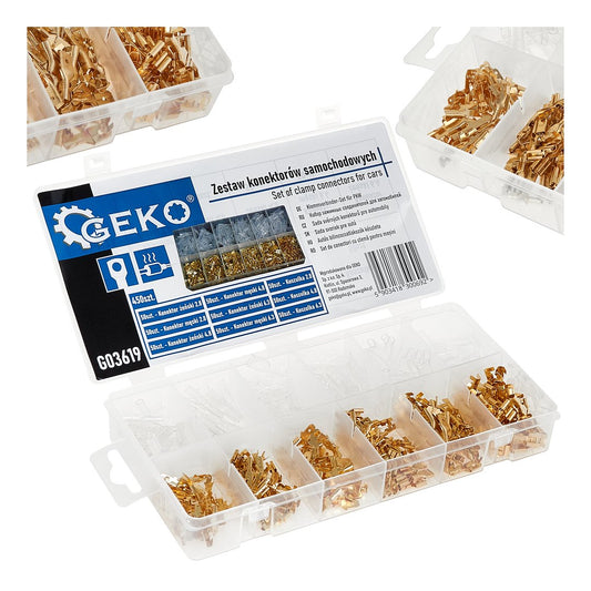 Set conectori auto, 450 bucati, Geko G03619