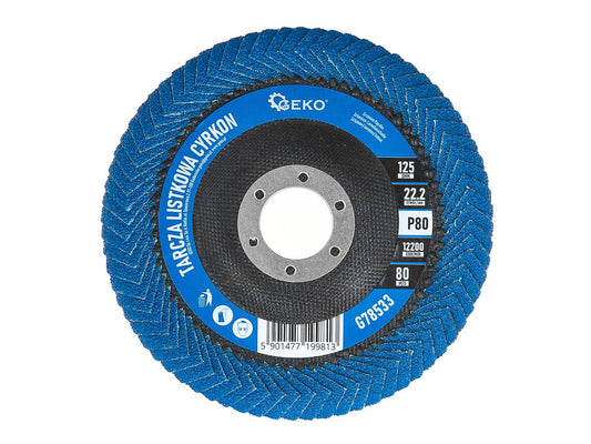 Disc lamelar Cyrkon, 125 mm, P80, Geko G78533