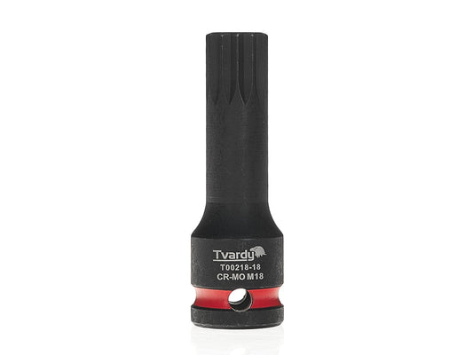 Cheie tubulara de impact SPLINE 1 / 2", M18, Cr-Mo, Tvardy T00218-18