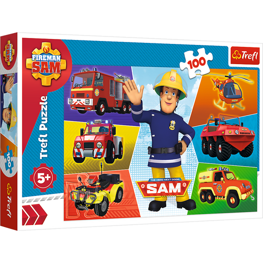 Puzzle Trefl Pompierul Sam, 100 piese, Lean 25969