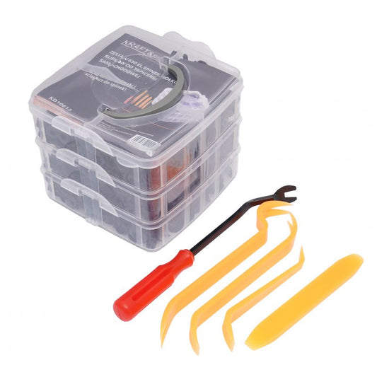 Set stifturi, ace si cleme de tapiterie cu demontator si extractoare, 630 elemente, Kraft&Dele KD10612
