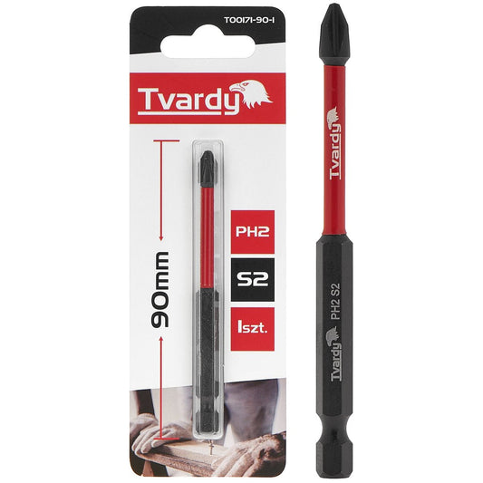 Bit de impact PH2, 90 mm S2, Tvardy T00171-90-1
