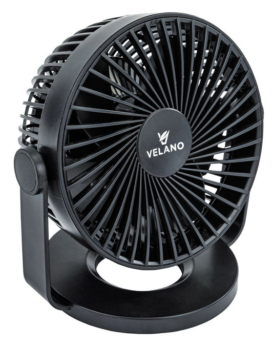 Ventilator de birou cu baterii Velano, negru, 1200 mAh, Powermat VELWEBS0011