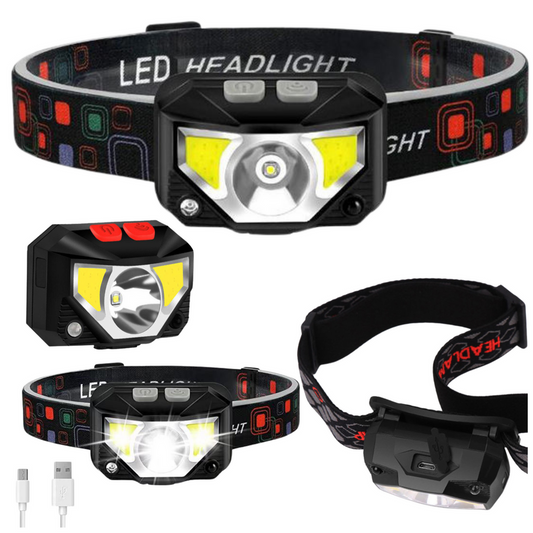 Lanterna de cap LED cu senzor de miscare, 6 moduri de iluminare, Lean 21015