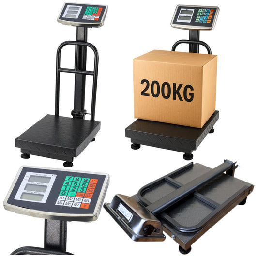 Cantar electronic cu afisaj LCD pentru depozit, 20 g - 200 kg, Lean 26624