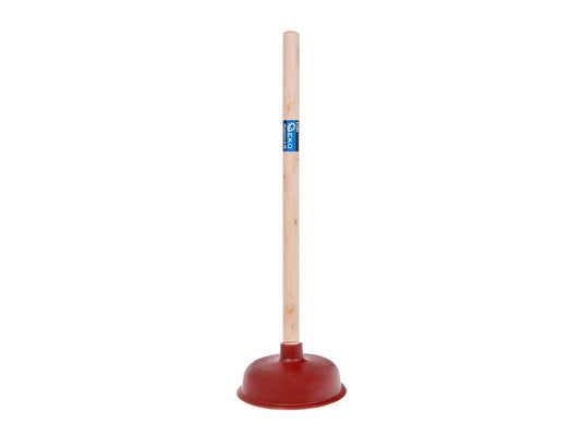 Pompa pentru desfundat cu maner de lemn, ventuza de cauciuc, 46 x 14 cm, Geko G73165