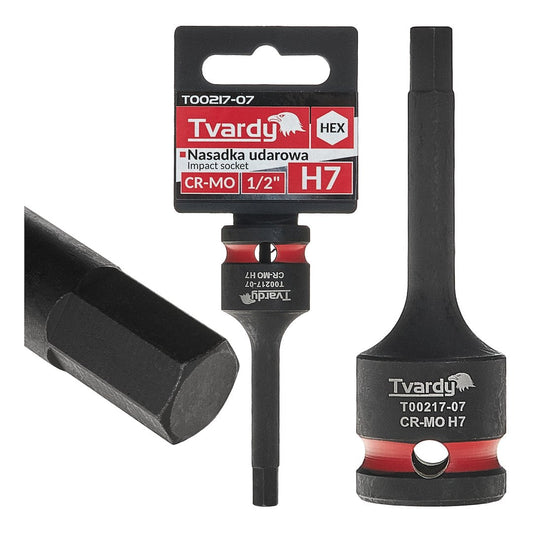 Cheie tubulara de impact HEX 1 / 2", H7, Cr-Mo, Tvardy T00217-07