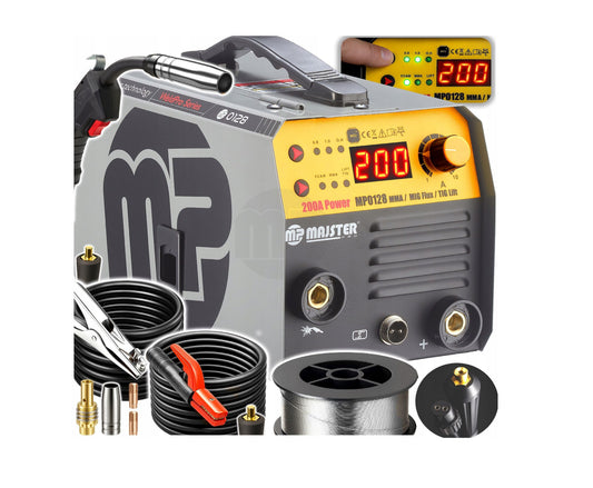 Aparat de sudura tip invertor IGBT MIG MAG FLUX MMA, 200 A, Majster Polska MP0128