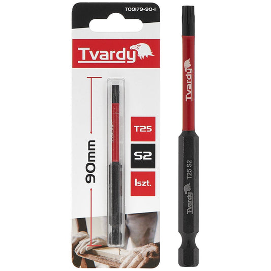 Bit de impact T25, 90 mm S2, Tvardy T00179-90-1