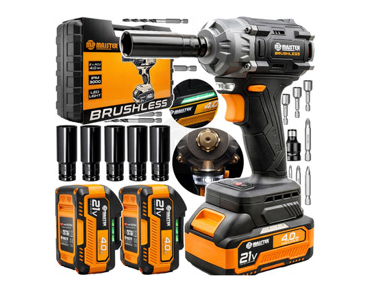 Cheie electrica de impact pentru roti cu acumulator, 21 V, 500 Nm, Majster Polska MP0522