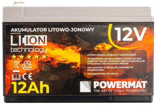 Acumulator Li-Ion PM-AKLJ-12V12AM, 12 V, 12 Ah, Powermat PM1517