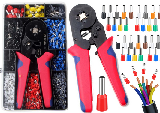 Set cleste de sertizare cu accesorii, 1200 bucati, Lean 20817