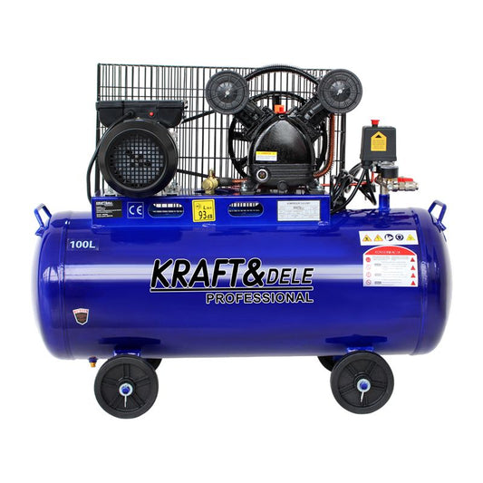 Compresor cu 2 pistoane, 100 l, 230 V, Kraft&Dele KD4054