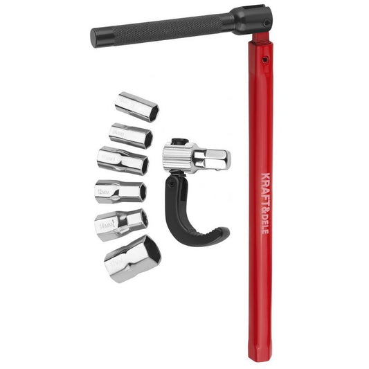 Set cheie montare baterie, 8 piese, 6 capete, 8-16 mm, maner ergonomic, Kraft&Dele KD5986