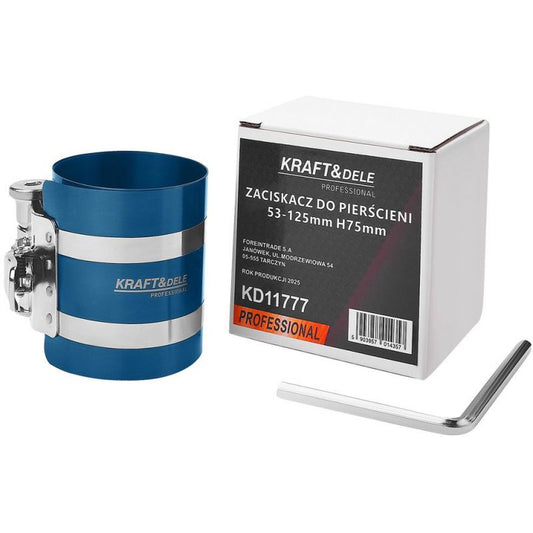 Clema pentru montarea segmentilor, pistoanelor, 75-125 mm, Kraft&Dele KD11777