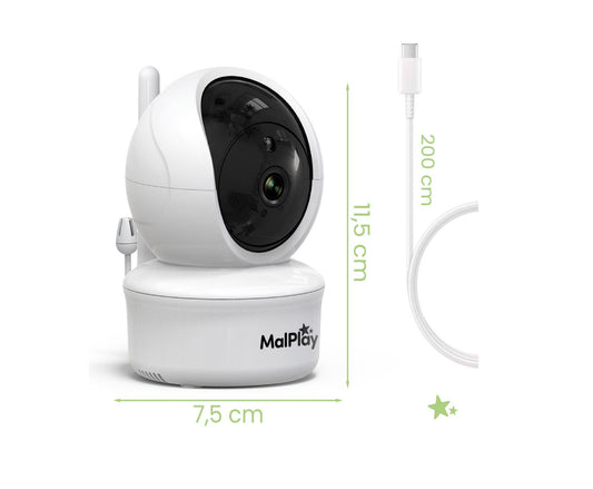 Camera de supraveghere pentru bebelusi NannyEyeComplex HD, 5", MalPlay 113864