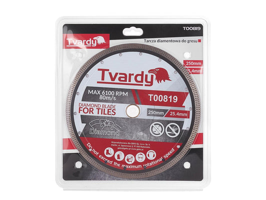 Disc diamantat pentru gresie, 250 x 10 x 25.4 mm, Tvardy T00819